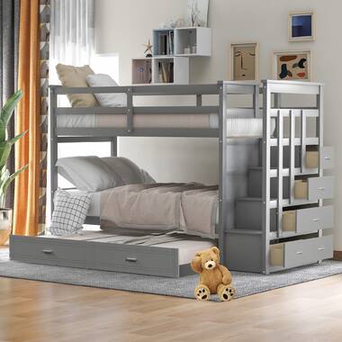 Twin bunk bed with trundle and deals storage